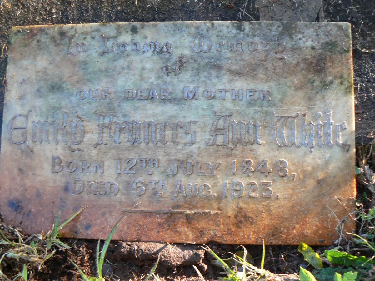 WHITE Emily Frances Ann 1848-1923