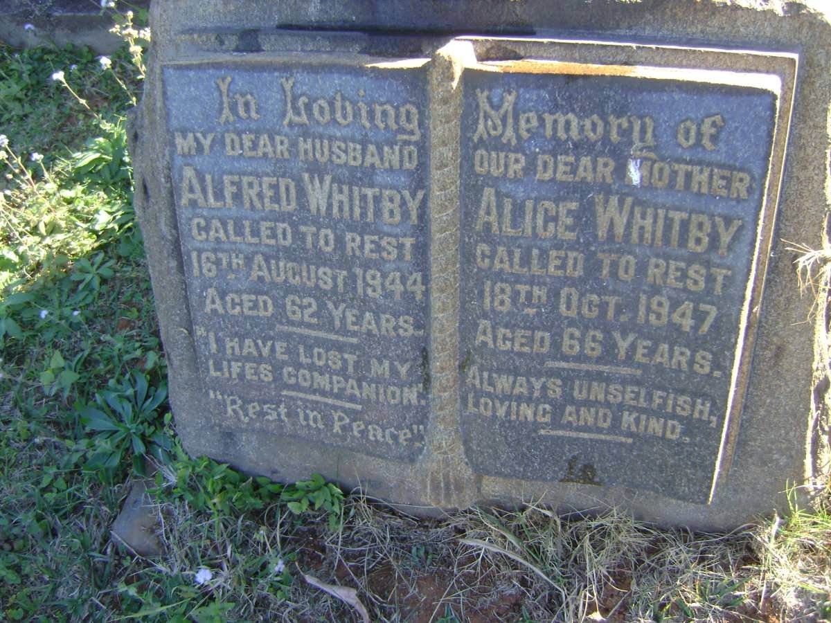 WHITBY Alfred -1944 &amp; Alice -1947