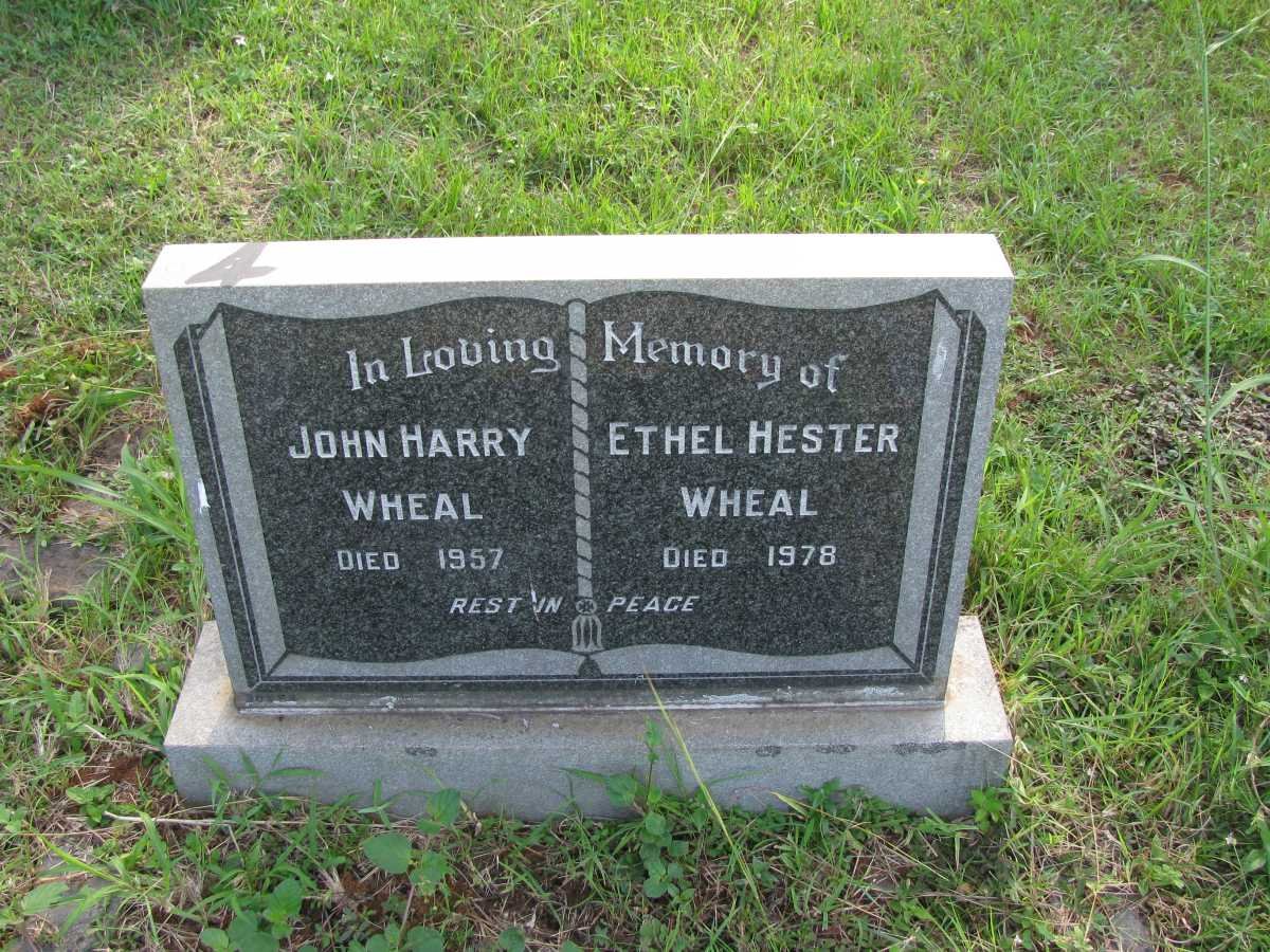WHEAL John Harry -1957 &amp; Ethel Hester -1978