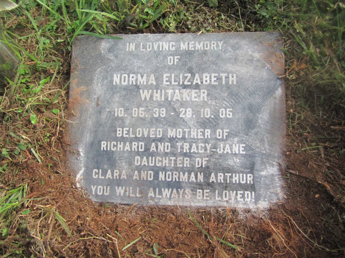 WHITAKER Norma Elizabeth 1939-2005