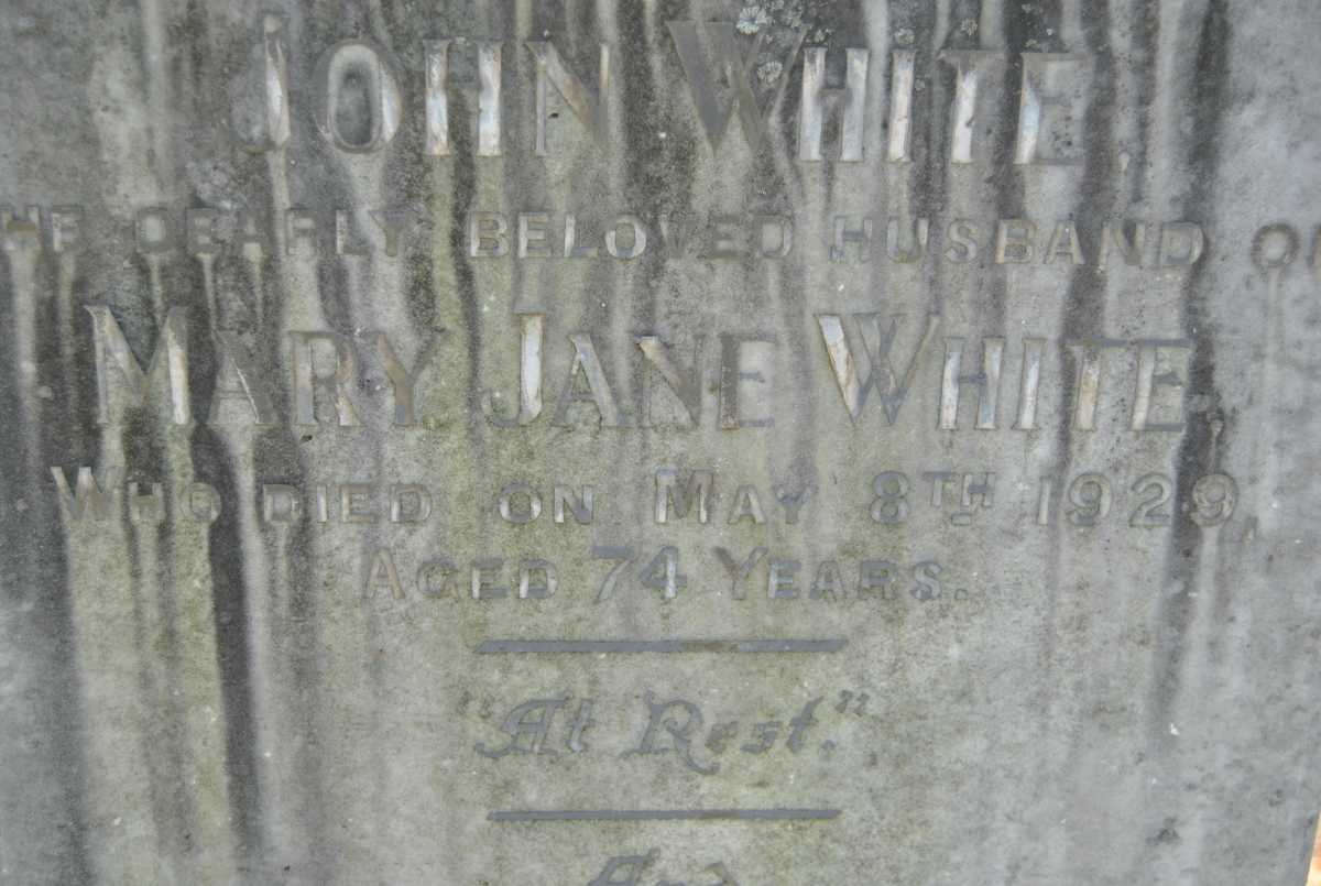 WHITE John -1929 &amp; Mary Jane -1938