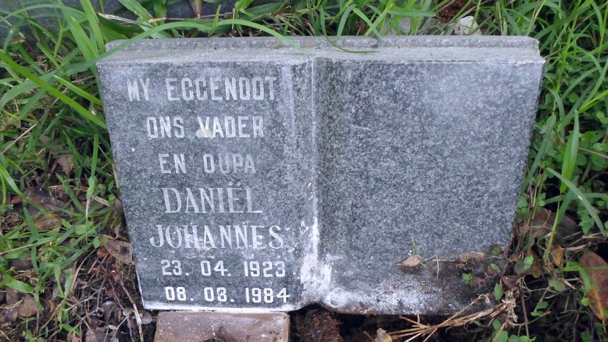 WESTHUIZEN Daniel Johannes, van der 1923-1984