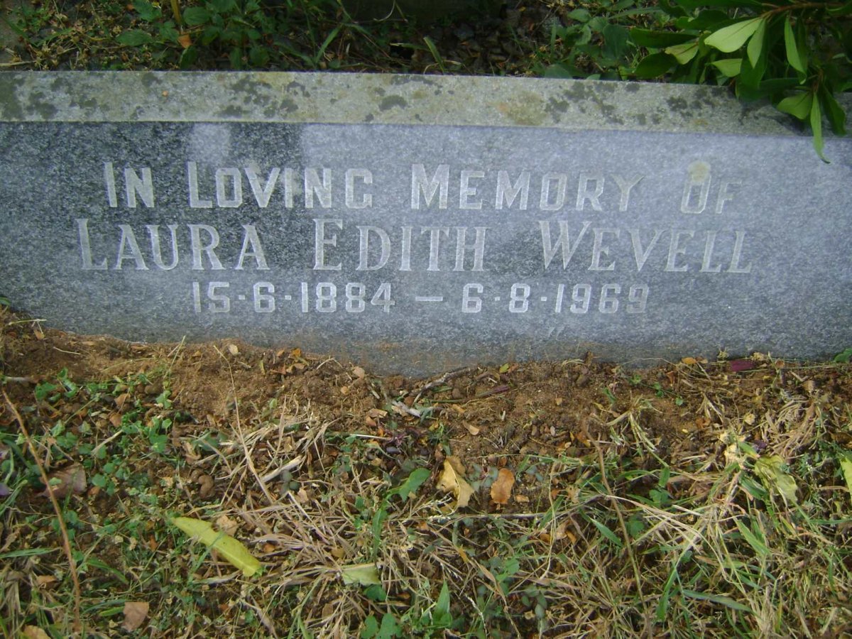 WEVELL Laura Edith 1884-1969