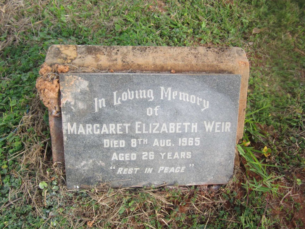 WEIR Margaret Elizabeth -1965