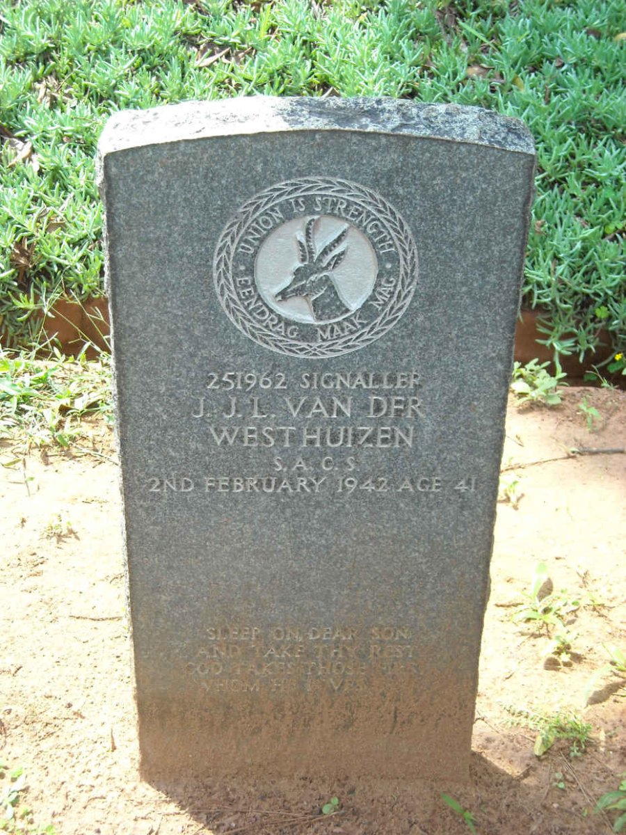 WESTHUIZEN J.J.L., van der -1942