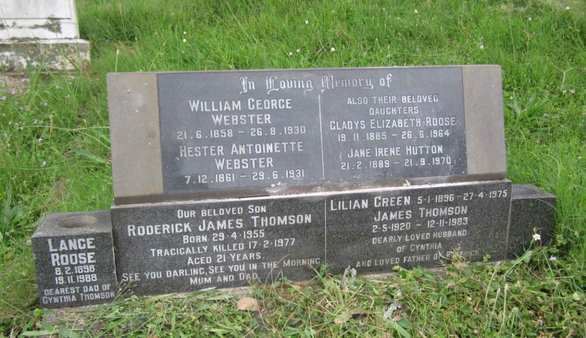WEBSTER :: ROOSE :: HUTTON :: GREEN :: THOMSON