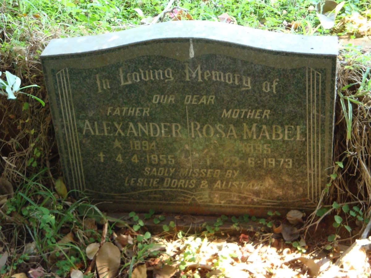 WEIR Alexander Mansfield 1894-1955 &amp; Rosa Mabel 1895-1973