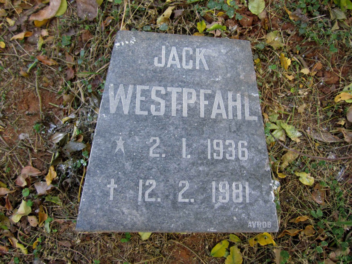 WESTFAHL Jack Lawrence 1936-1981