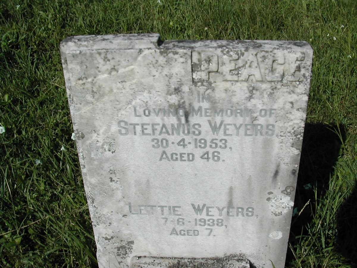 WEYERS Stefanus -1953 :: WEYERS Lettie -1938