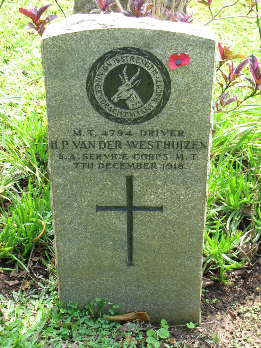 WESTHUIZEN H.P., van der -1918