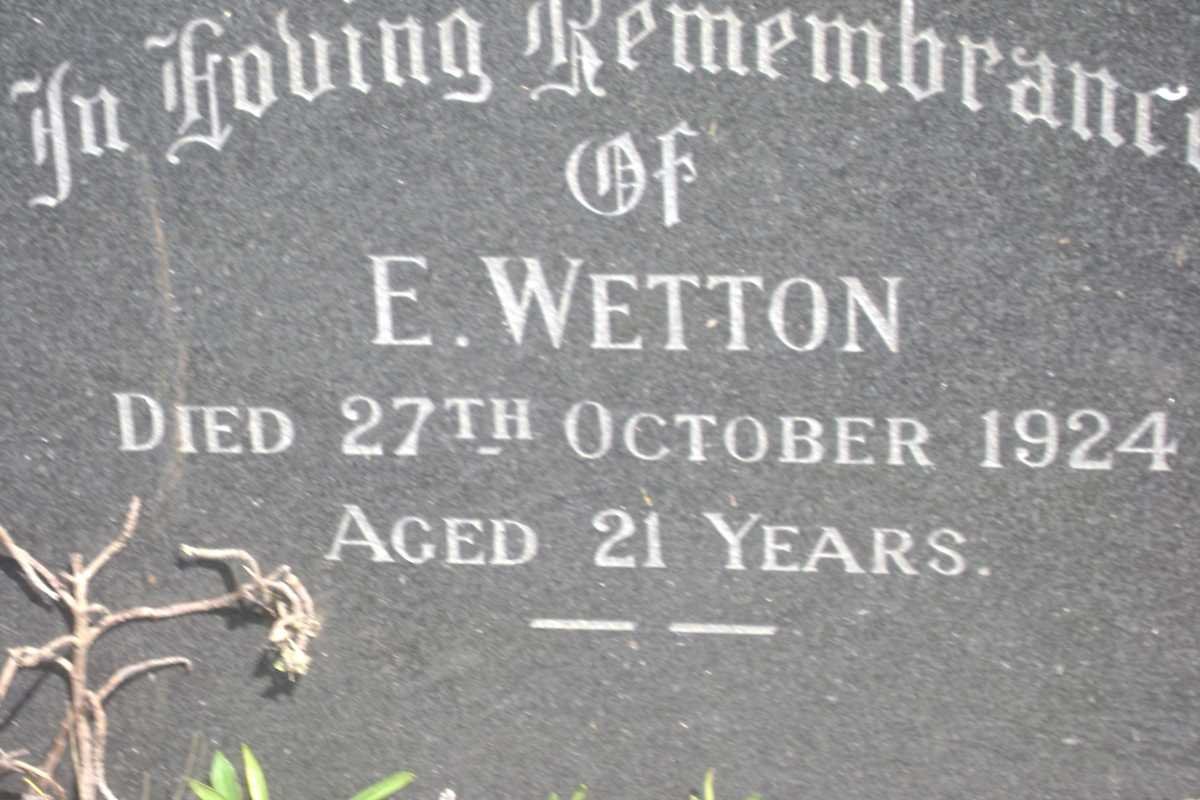 WETTON E. -1924