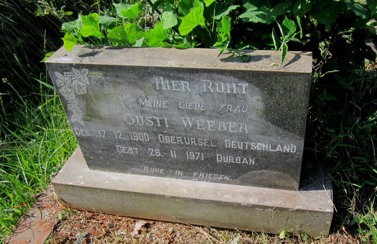 WEEBER Augusta 1900-1971