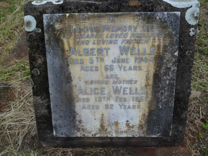 WELLS Albert -1944 &amp; Alice -1958