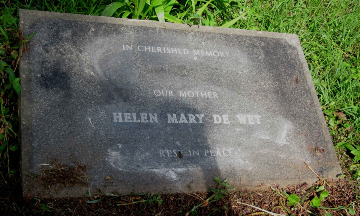 WET Helen Mary, de ?