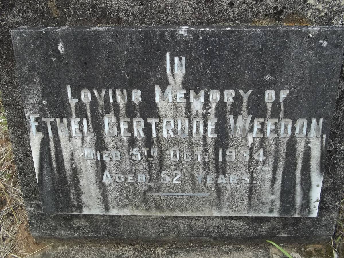 WEEDON Ethel Gertrude -1934