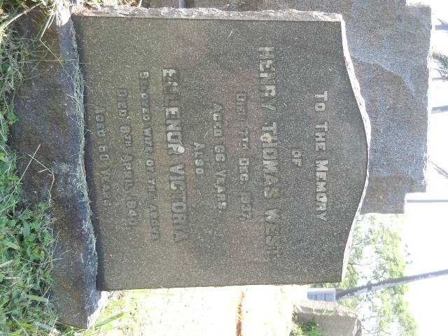 WEST Henry Thomas -1937 &amp; Ellenor Victoria -1940
