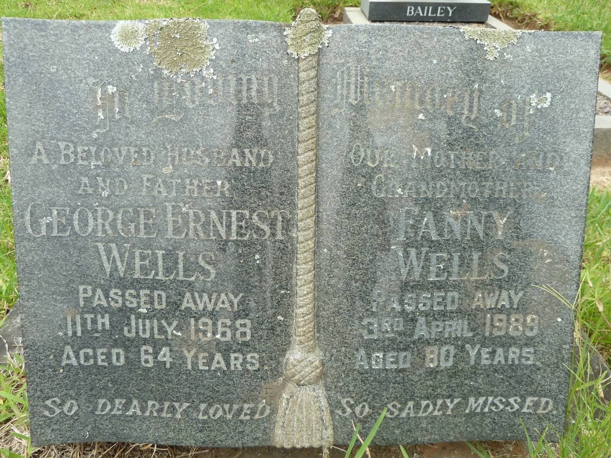 WELLS George Ernest -1968 &amp; Fanny -1989