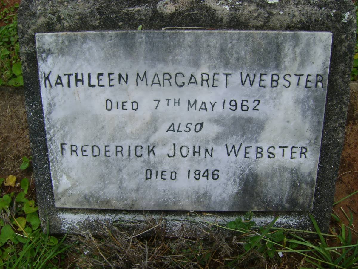 WEBSTER Frederick John -1946 &amp; Kathleen Margaret -1962