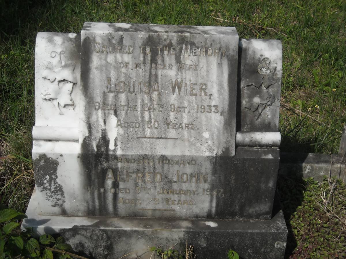 WEIR Alfred John -1947 &amp; Louisa -1933