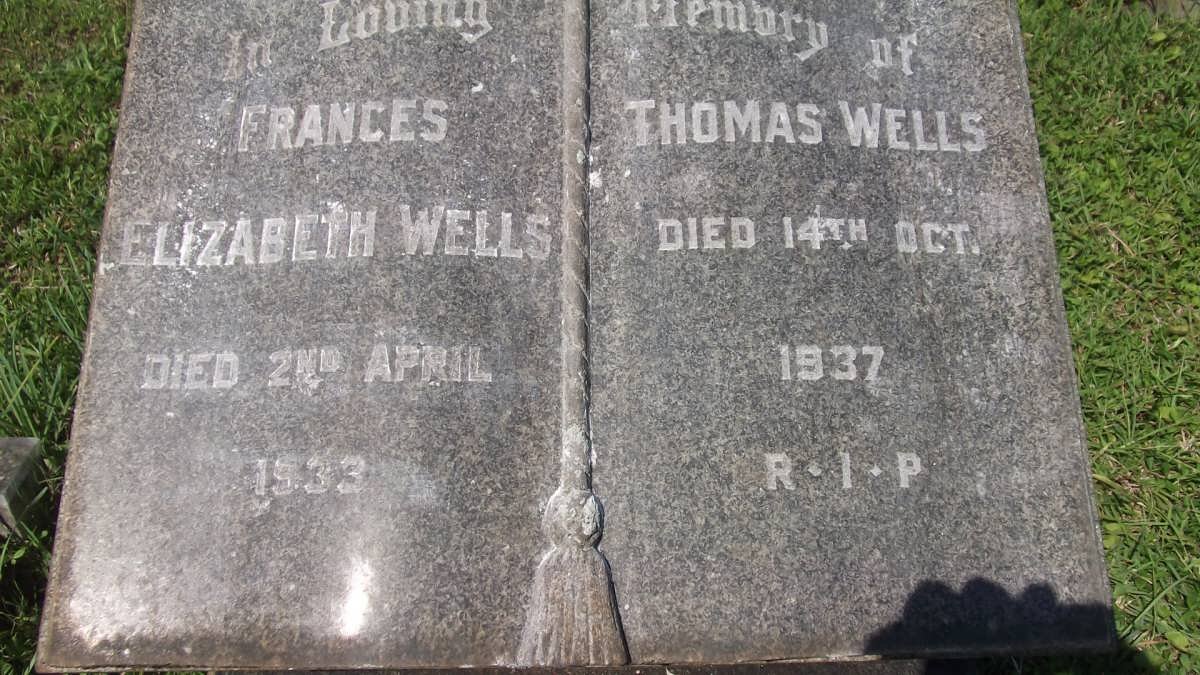 WELLS Thomas -1937 &amp; Frances Elizabeth -1933