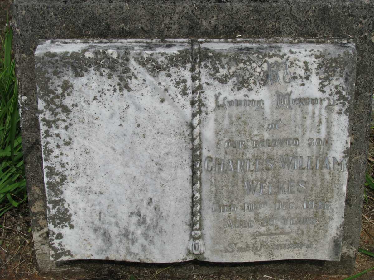 WEEKES Charles William -1936 :: WEEKES Robert James 1921-1998