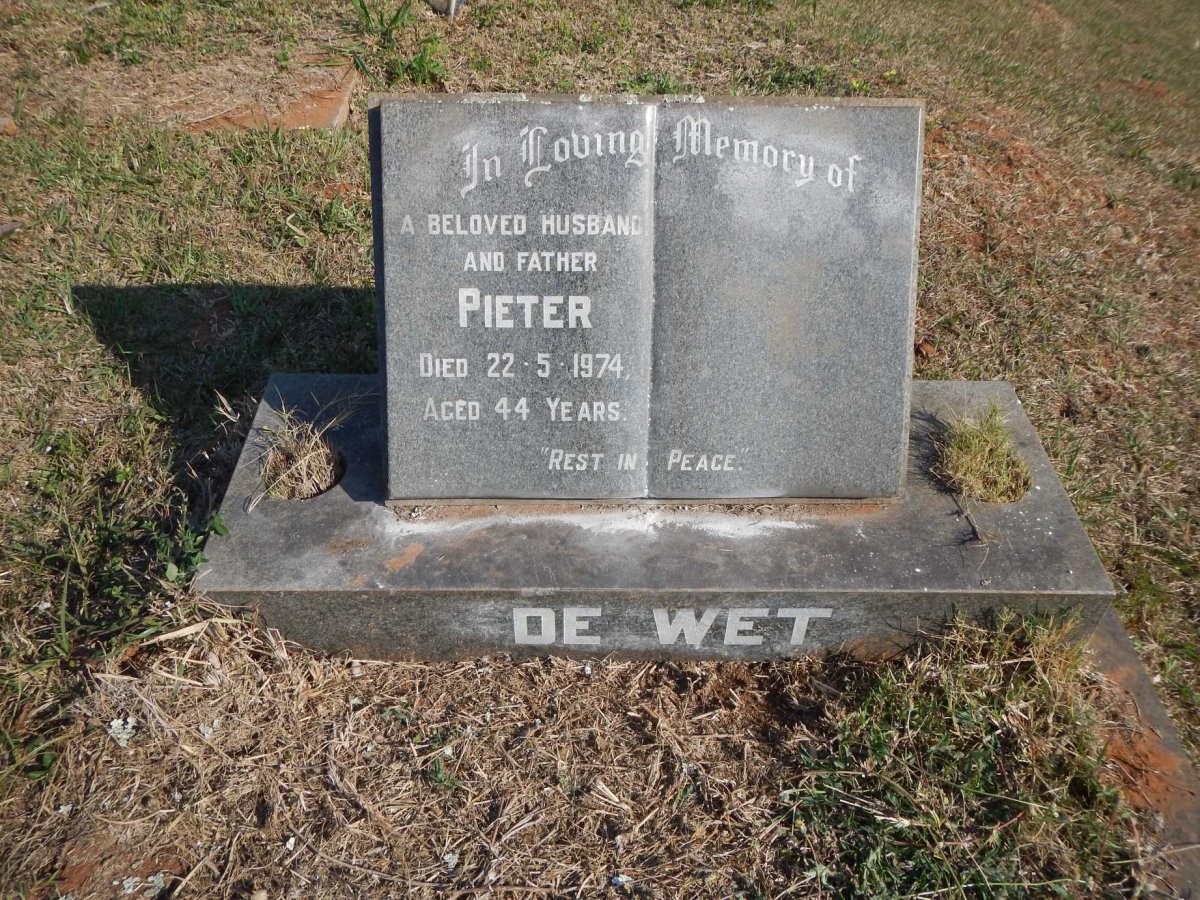 WET Pieter, de -1974