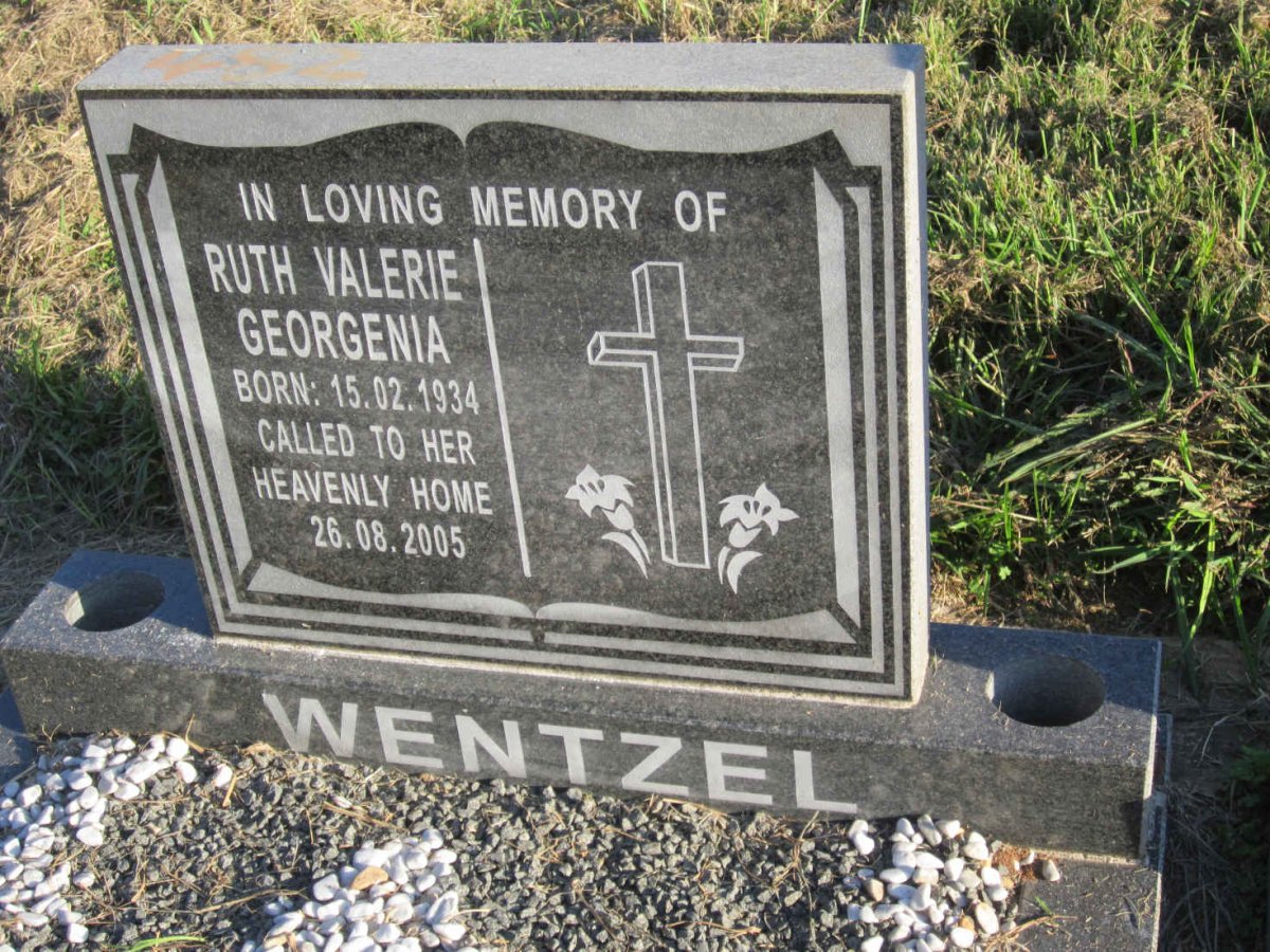 WENTZEL Ruth Valerie Georgenia 1934-2005