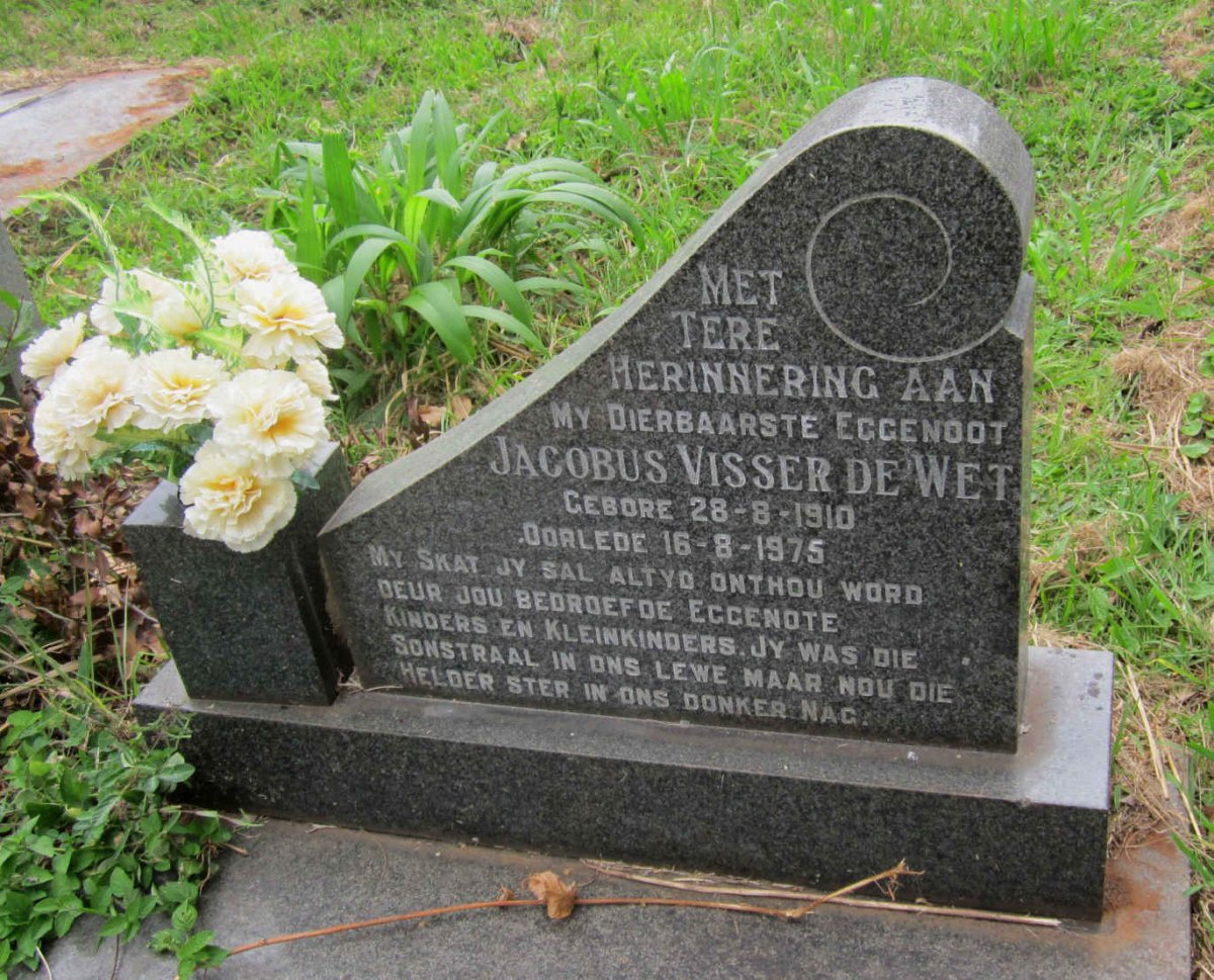 WET Jacobus Visser, de 1910-1975