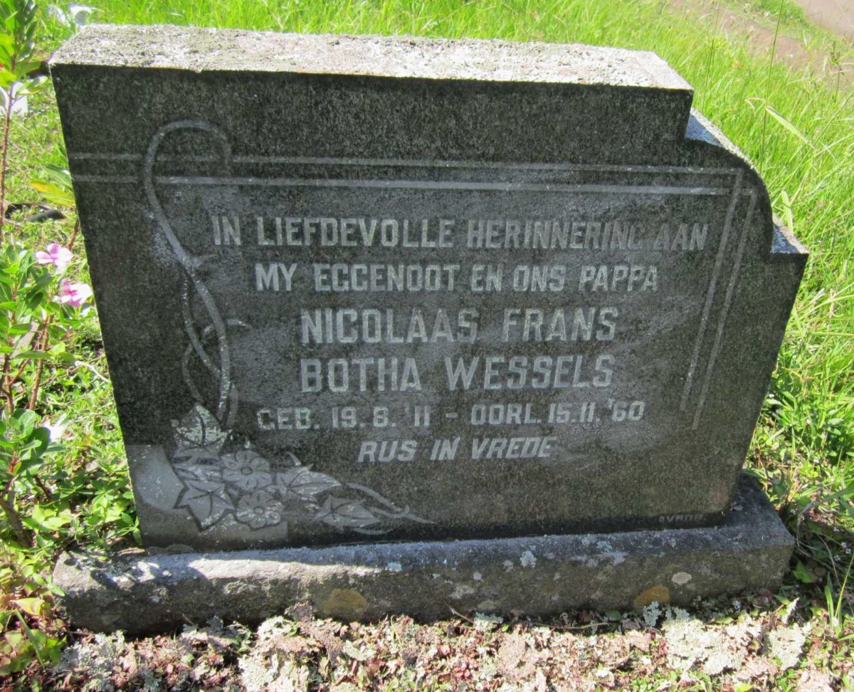 WESSELS Nicolaas Frans Botha 1911-1960