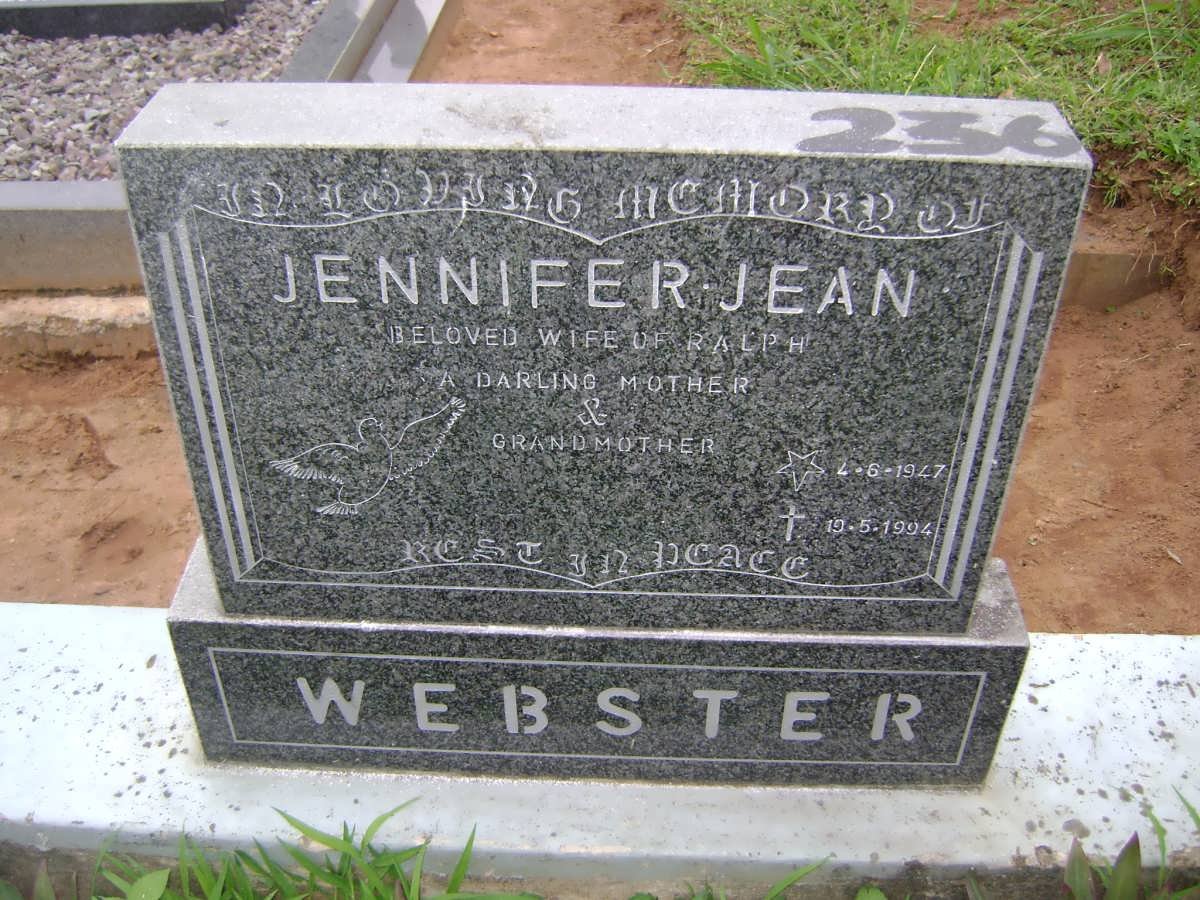 WEBSTER Jennifer Jean 1947-1994