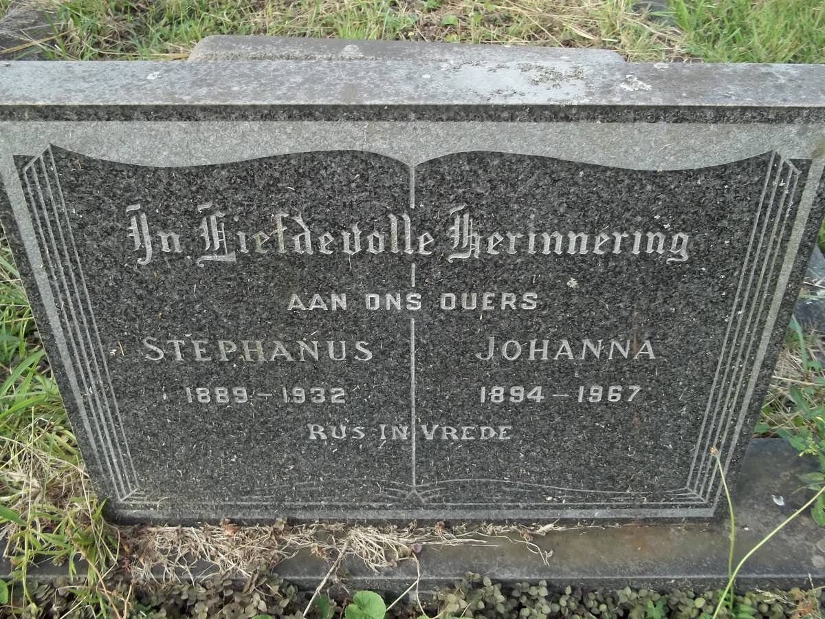 WASSERMAN Stephanus 1889-1932 &amp; Johanna 1894-1967