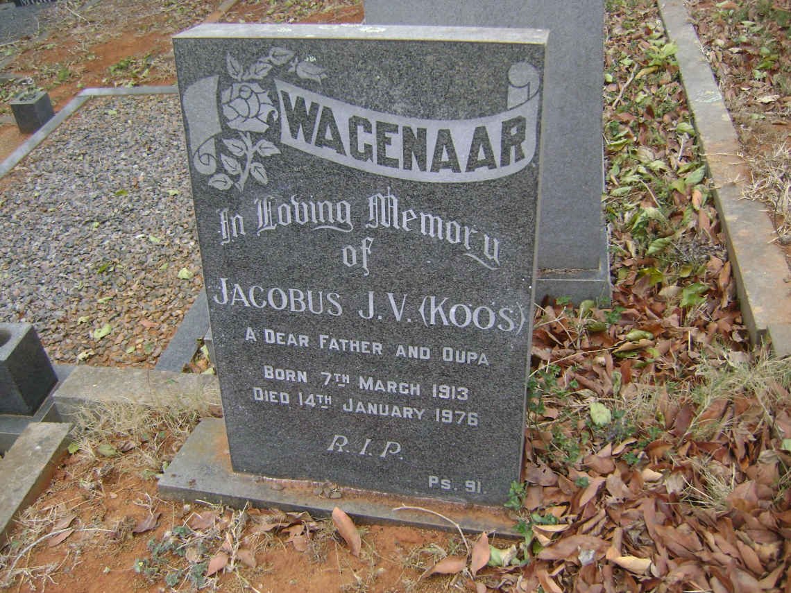 WAGENAAR Jacobus J.V. 1913-1976