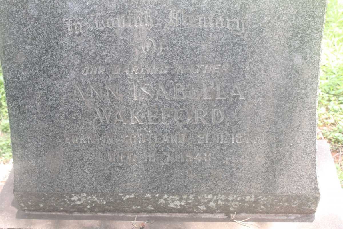 WAKEFORD Ann Isabella 1877-1948