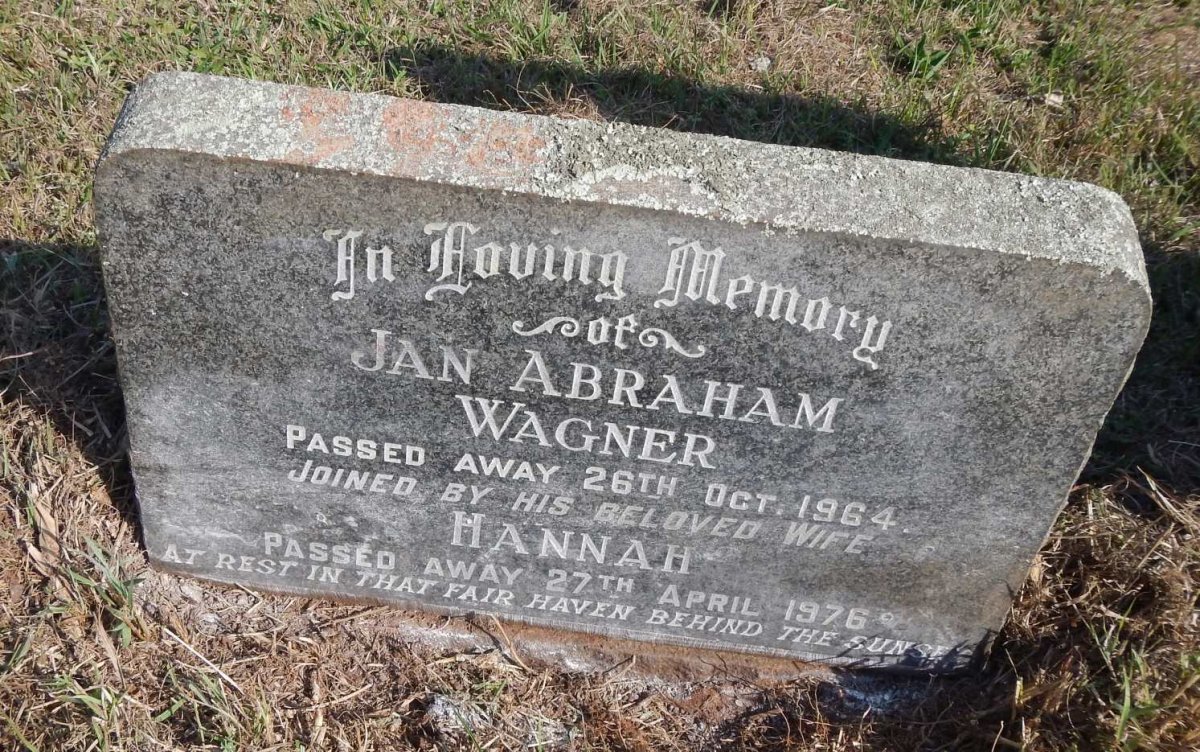 WAGNER Jan Abraham -1964 &amp; Hannah -1976
