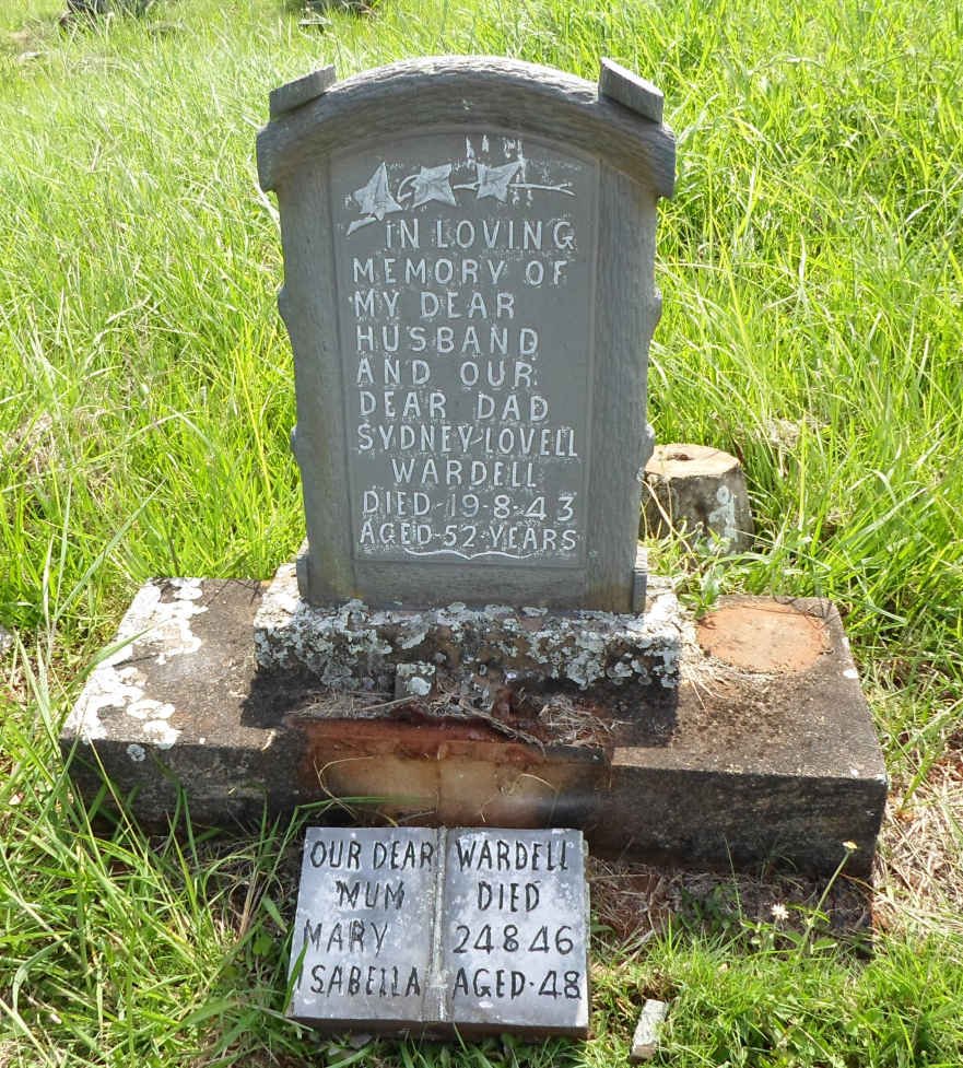 WARDELL Sydney Lovell -1943 &amp; Mary Isabella -1946