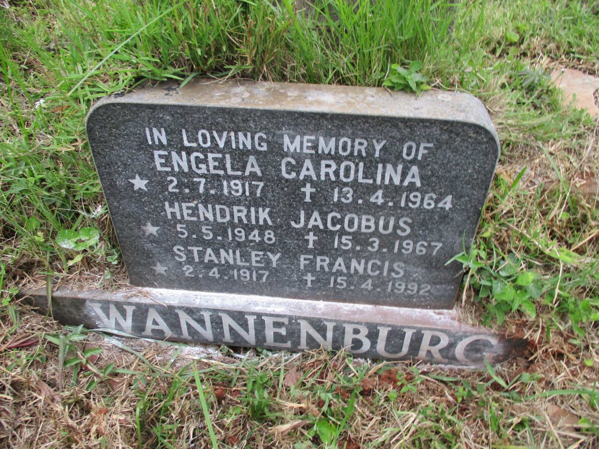 WANNENBURG Stanley Francis 1917-1992 &amp; Engela Carolina 1917-1964 :: WANNENBURG Hendrik Jacobus 1948-1967