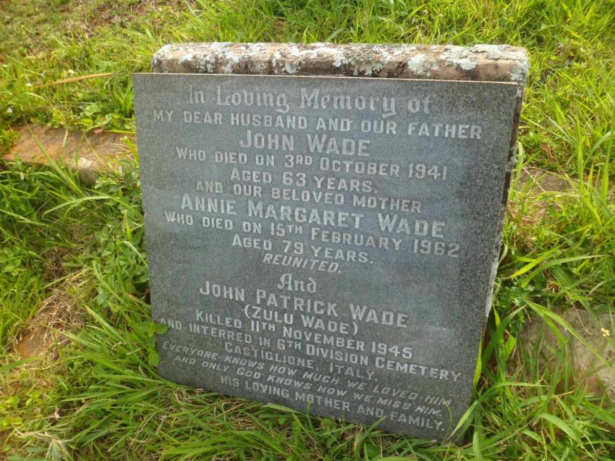 WADE John -1941 &amp; Annie Margaret -1962 :: WADE John Patrick -1945
