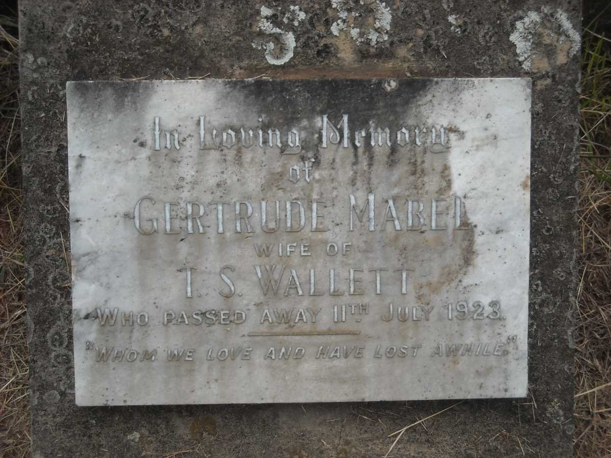 WALLETT Gertrude Mabel -1923