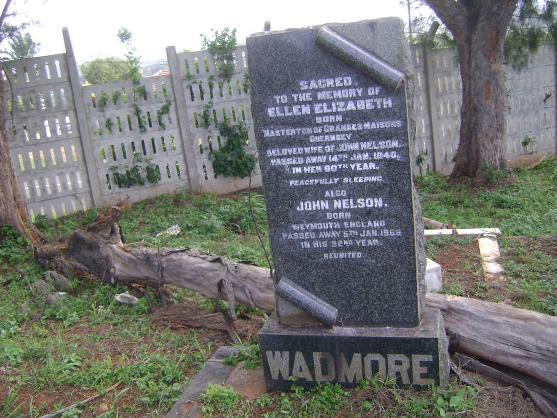 WADMORE John Nelson -1969 &amp; Ellen Elizabeth MASTERTON -1940