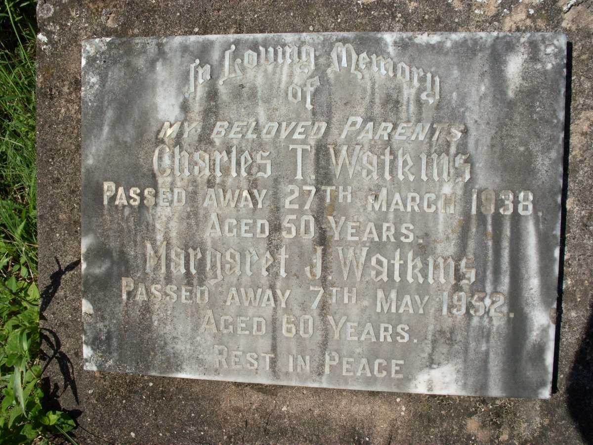 WATKINS Charles T -1938 &amp; Margaret J -1952