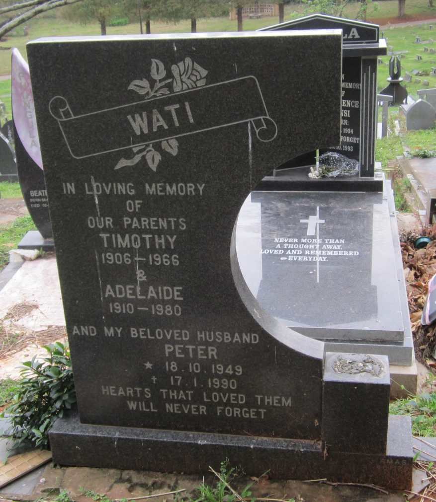 WATI Timothy 1906-1966 &amp; Adelaide 1910-1980 :: WATI Peter 1949-1990