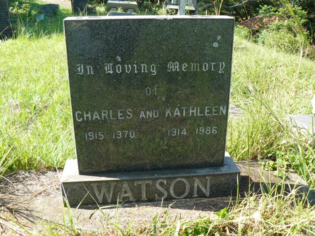 WATSON Charles -1970 &amp; Kathleen -1986