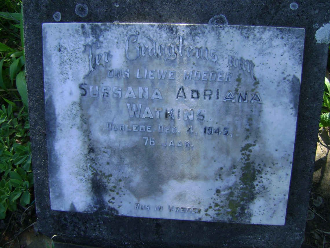 WATKINS Sussana Adriana -1945