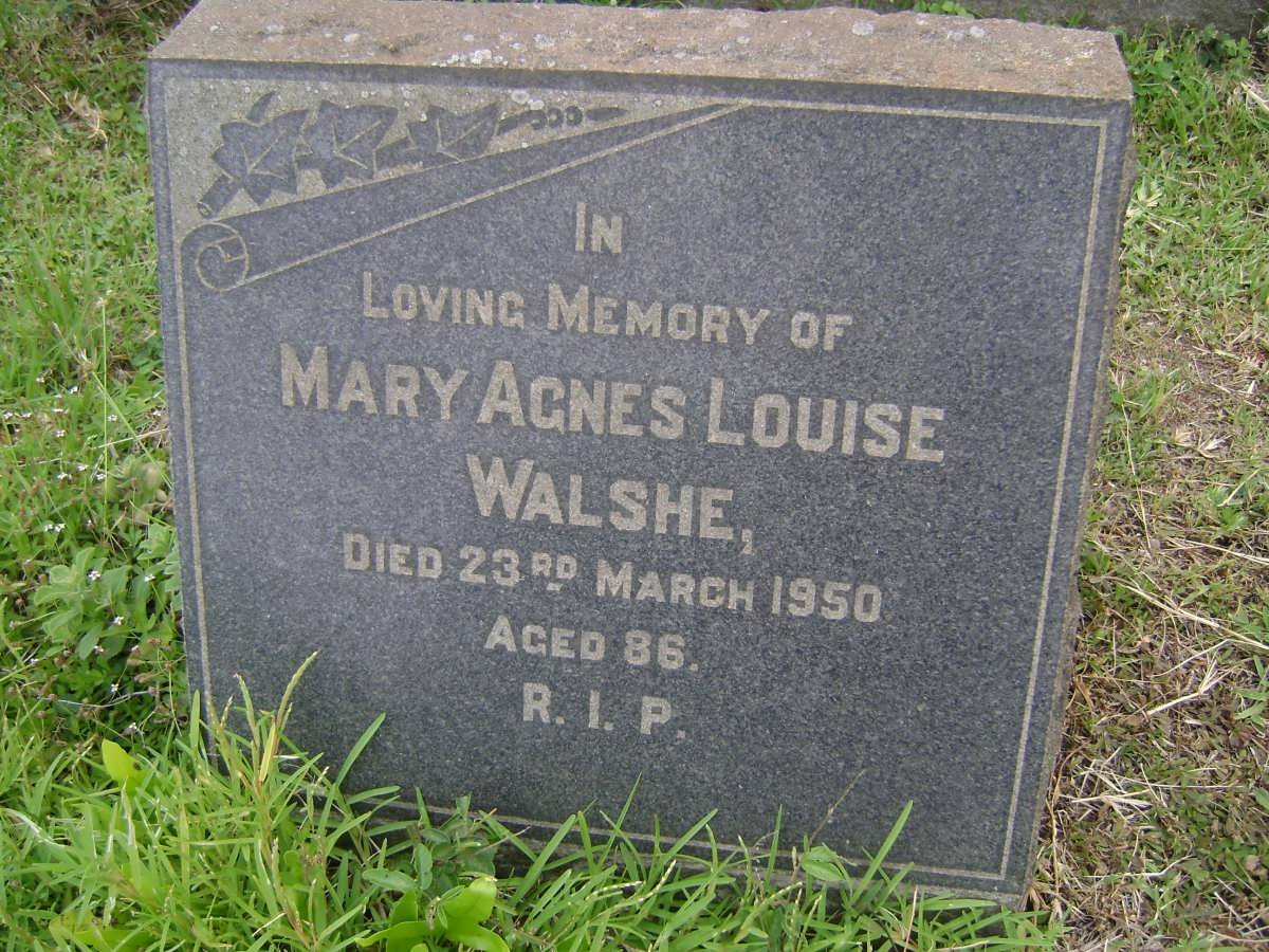 WALSHE Mary Agnes Louise -1950