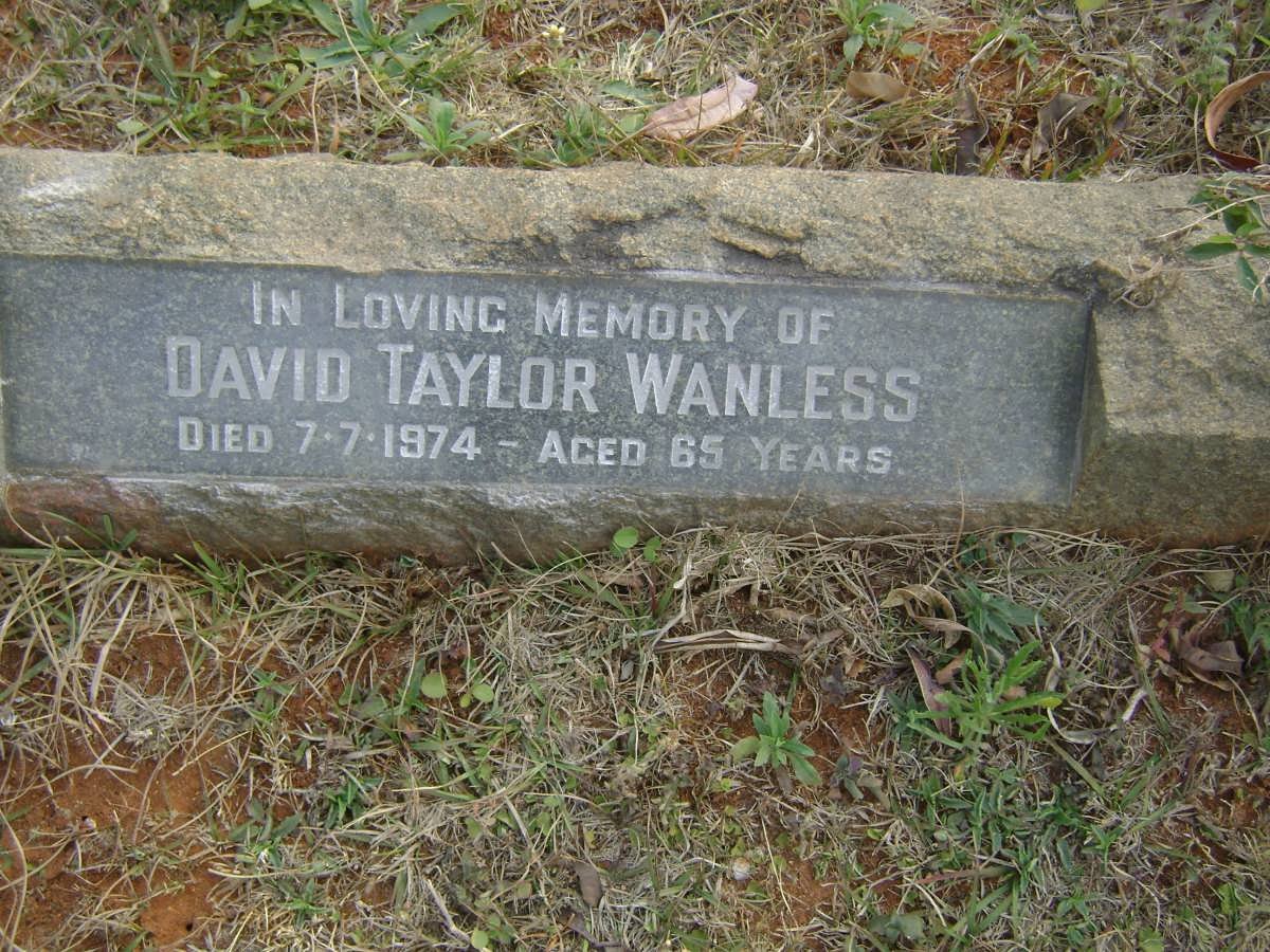 WANLESS David Taylor -1974
