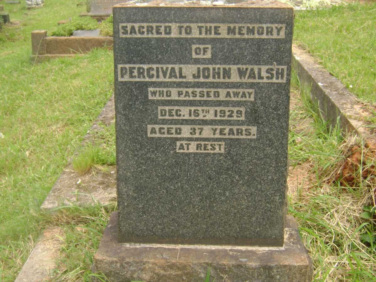 WALSH Percival John -1929