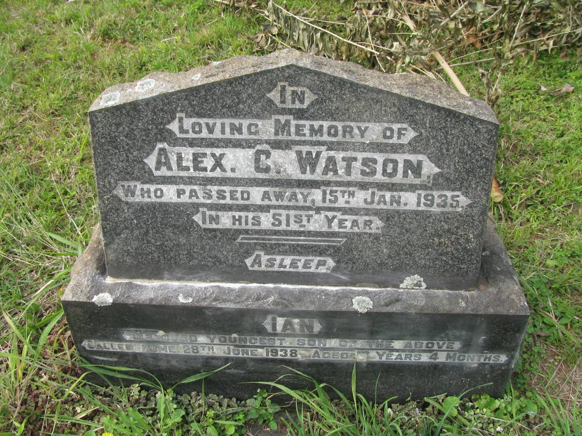 WATSON Alex C. -1935 :: WATSON Ian -1938 :: WATSON Fred -1941 :: WATSON Alice C. 1884-1953