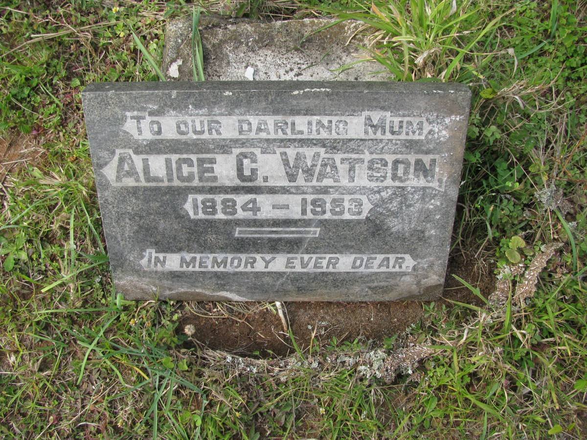 WATSON Alex C. -1935 :: WATSON Ian -1938 :: WATSON Fred -1941 :: WATSON Alice C. 1884-1953