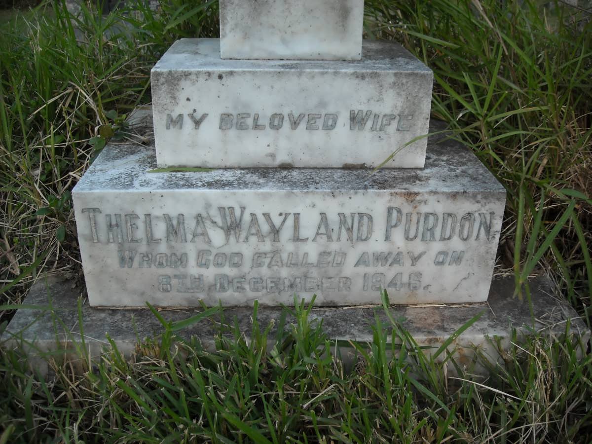 WAYLAND Emily Jane 1856-1929 :: PURDON Thelma Wayland -1946