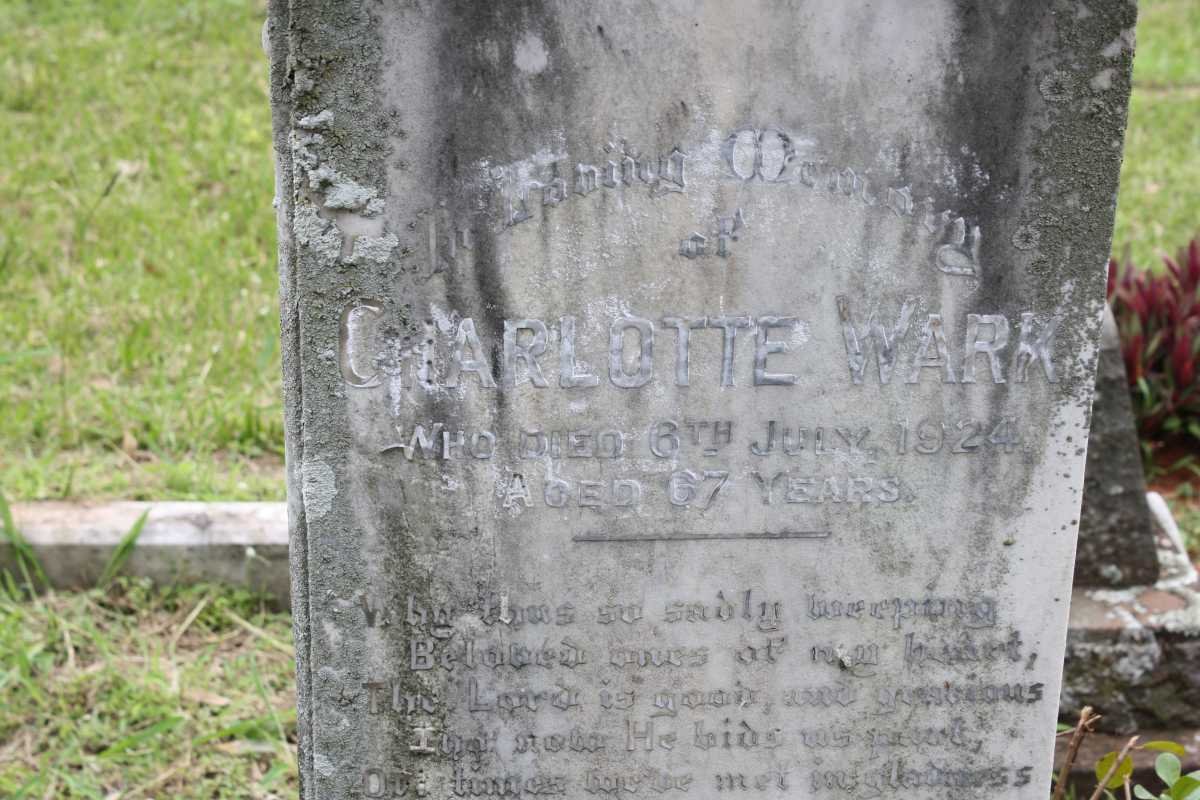 WARK William -1928 &amp; Charlotte -1924 :: WARK James Brown 1882-1921